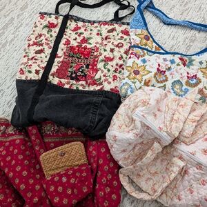 Unique Quilted Fabric 4 Bag Bundle, all handcrafted in the USA, Bundle Sale
